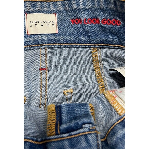 ALICE + OLIVIA JEANS Good High-Rise Skinny Jeans w/ Waistband. Size: 24 - Picture 5 of 7